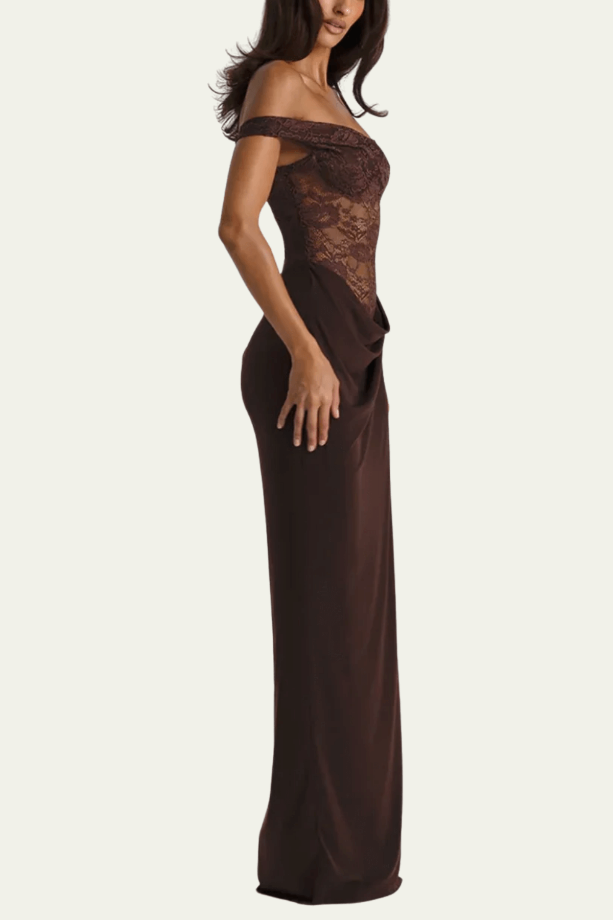 Willa Lace Asymmetric Maxi Dress – Luxeles