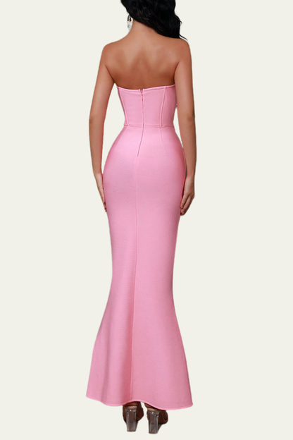 Wrenley Strapless Pearl Bodycon Maxi Dress