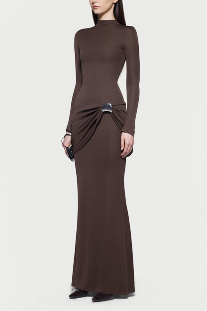 Wynter Long Sleeve Bodycon Maxi Dress – Luxeles