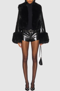 Xiomara Faux Fur Leather Jacket